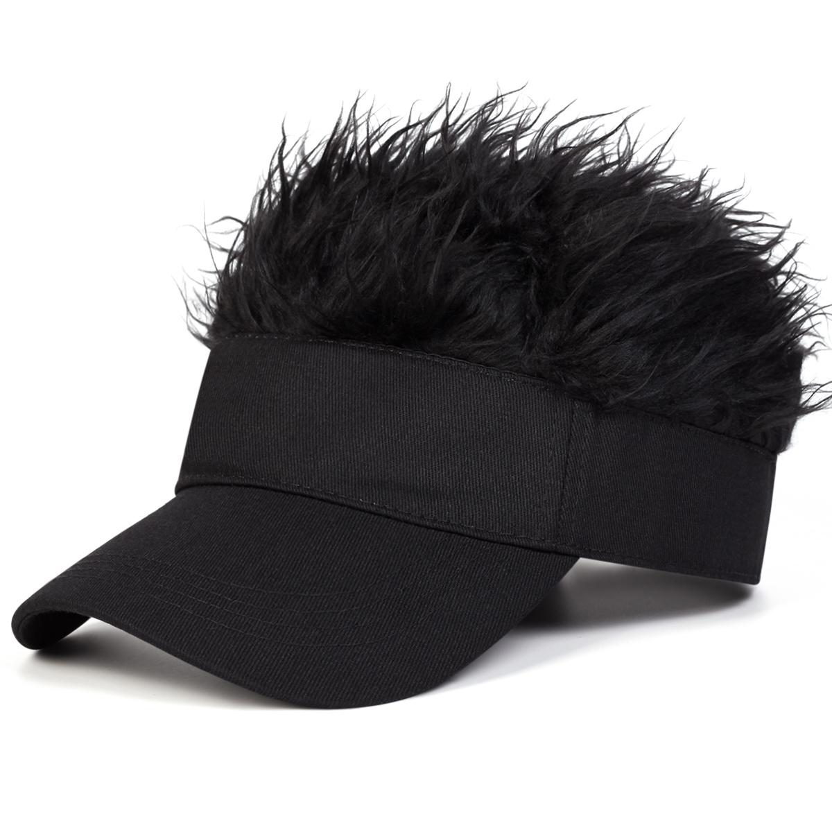 

Мужская пушистая панама-визор с искусственным мехом, головной убор для улицы, защита от солнца, повседневная шляпа, весна, осень, для путешествий, туризма, пляжного отдыха чёрный