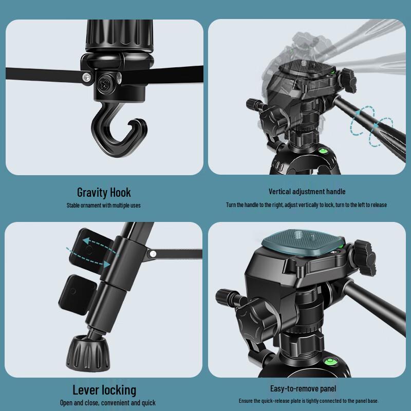 Naiduo 1.7m Outdoor Camera Tripod