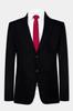 Jade Black Plain Solid Wool Blend Blazer