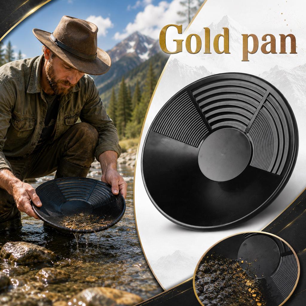 Gold Panning Pan Heavy Duty Plastic Sluice Box Accessory Round Shape Durable Material for Prospecting and Mining Equipment