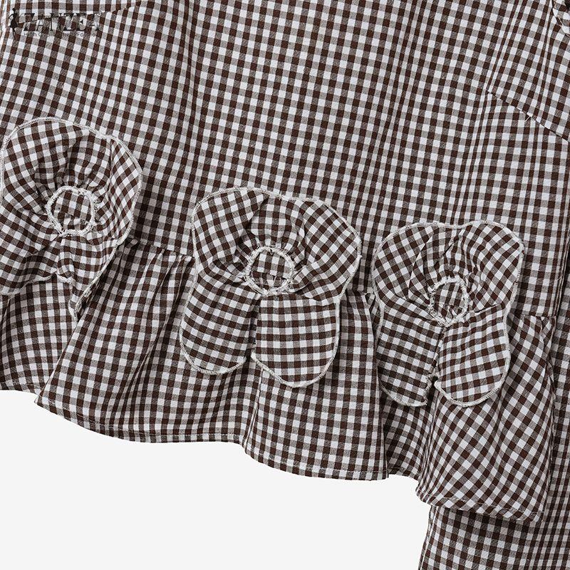 ZANZEA Women Sleeveless Vest Tops and Pants Summer Two Piece Suit Sets