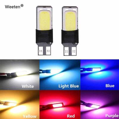 2 sztuk / partia T10 W5W 194168 6W LED wolne od błędów COB numer Canbus klinowa lampa boczna samochód żarówka samochodowa DC 12V