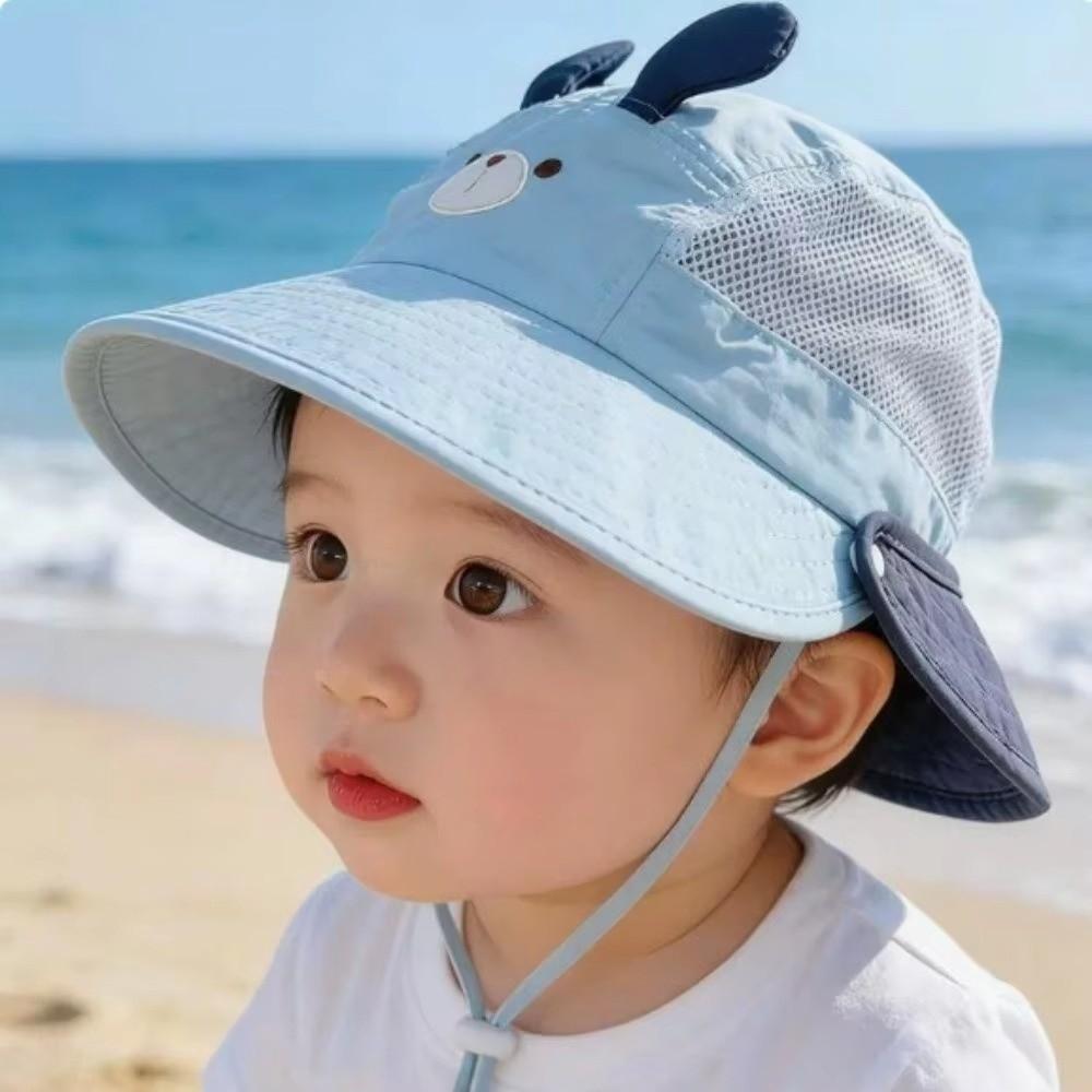 Large Brim Children Sun Hat Cute Kids UV Protection Cap Cute Baby Bucket Hat Beach