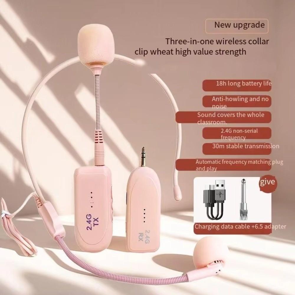 Universal Wireless Lapel Microphone Neck Clip Portable PA System Bluetooth Microphone Indoor Use