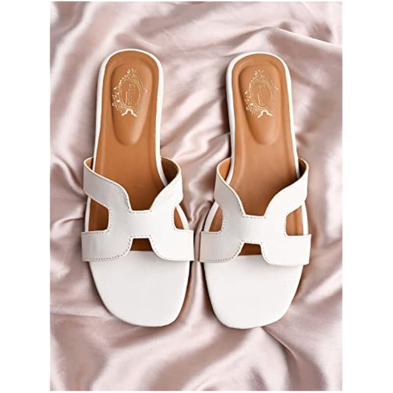 Shoetopia Women'S Block Heel Sandal/White /Eu36 / Uk3