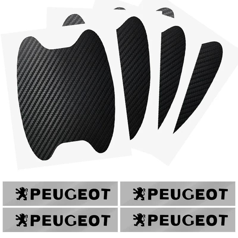 

Car Door Sticker Auto Handle Anti Scratch Protection Film 8Pcs Car Styling For Peugeot 206 307 308 3008 207 208 407 508 5008 107