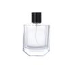 Flat Transparent Bayonet-Press Glass Perfume Bottle with Lid - Portable and Simple Spray Decanting Bottle