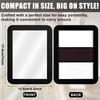 2 Pcs Magnetic Locker Mirror 5 X 7 Inches Black Small Rectangular Real Glass Mirrors Organizer For School Locker Bathroom Househ