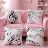 Sheet Music Printing Cushion Cover Pillow Case Soft Friendly Fabric & Concealed Zipper