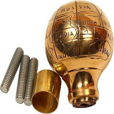Globe Head Brass Handle Victorian Wooden Walking Stick Cane Ideal Gift Unisex