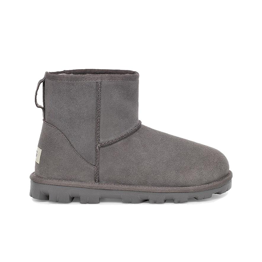 UGG Essential Mini Classic Plush Snow Boots Women Boots Charcoal 1115030-CHRC