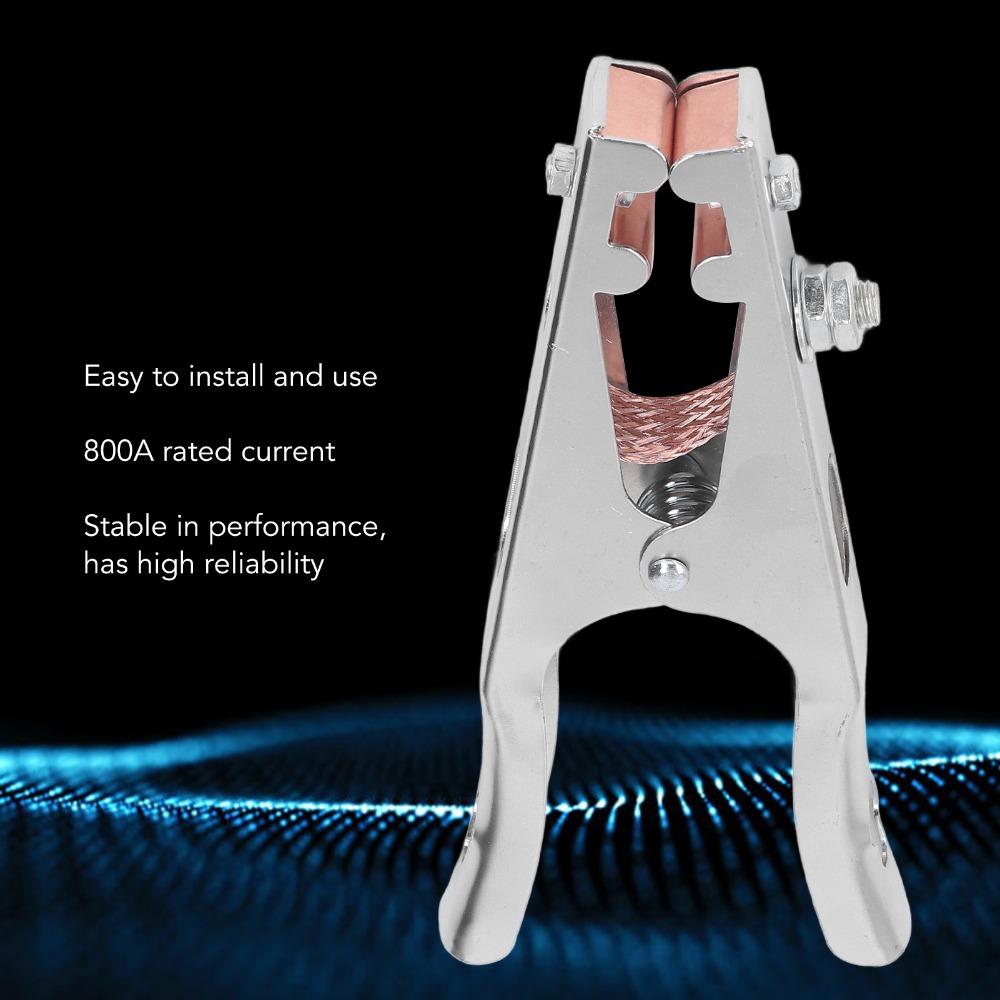 2pcs 800A Ground Clamp Copper Material Grounding Clamp Clamps Welding Clip Industrial Devices