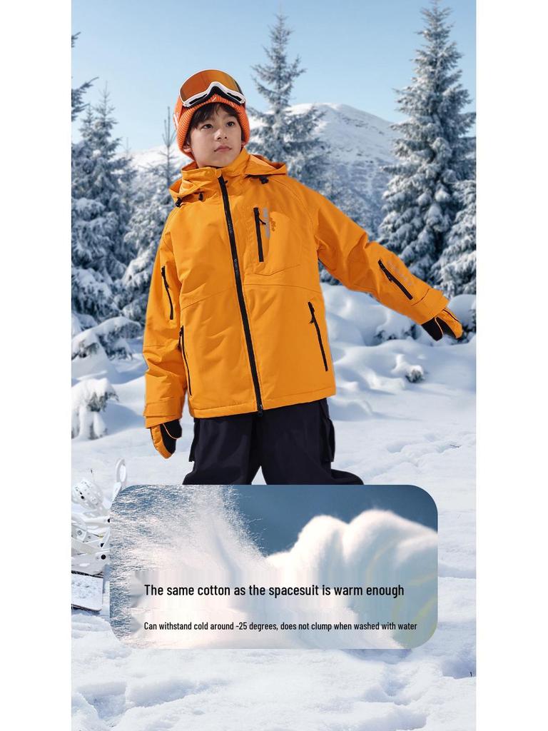 Children's Waterproof & Windproof Ski Suit - Warm, Thick Jacket for Boys and Girls E18