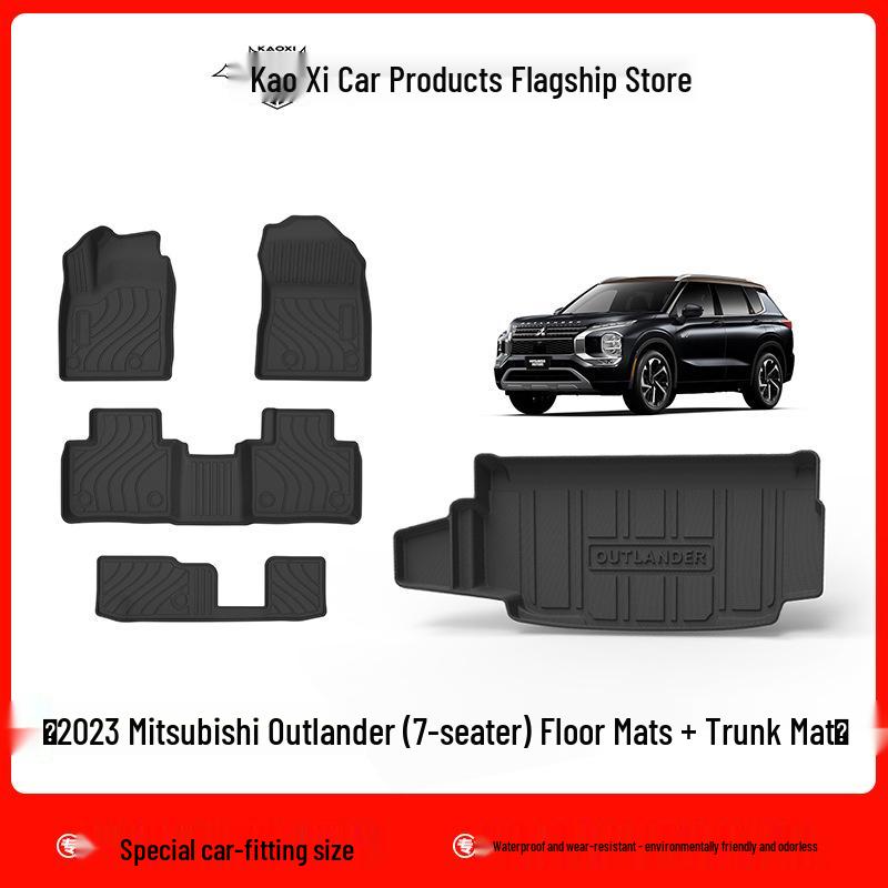 2023 Mitsubishi Outlander Eco-Friendly TPE Waterproof Floor & Trunk Mats