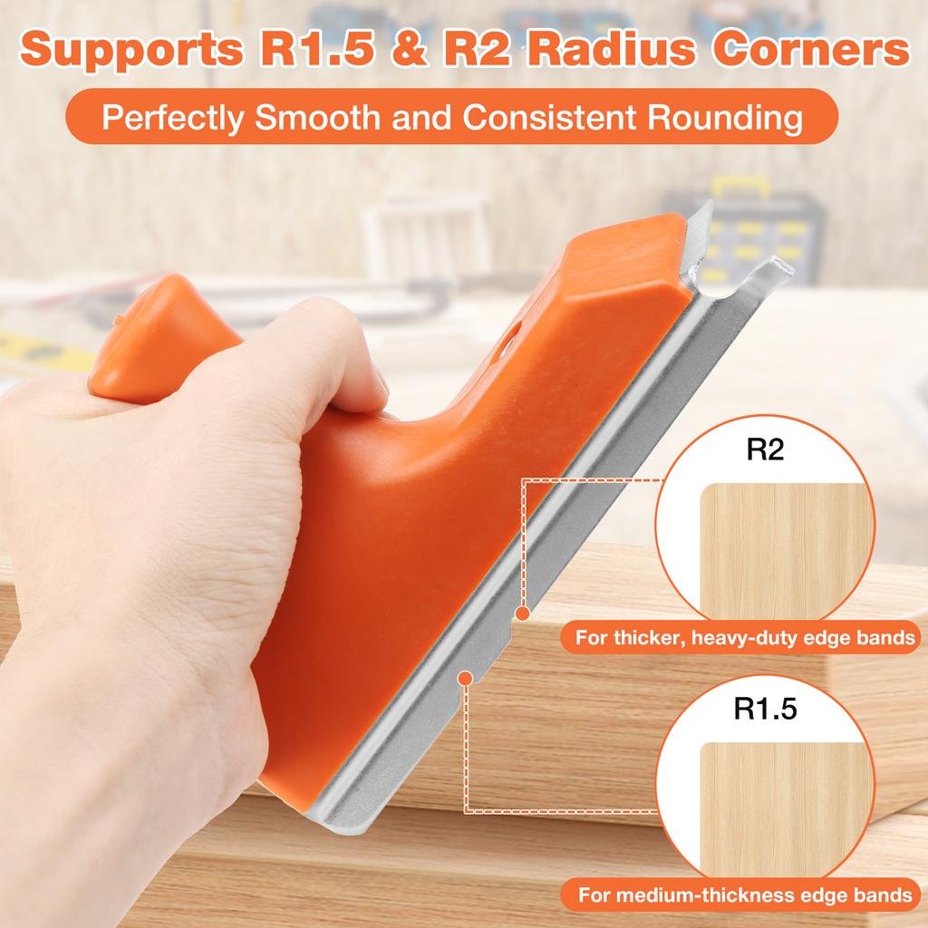 3 In 1 Edge Banding Trimmer Woodworking Veneer Edge Trimmer with 5Cr15MoV Steel Blade for Veneer PVC ABS Melamine Laminate