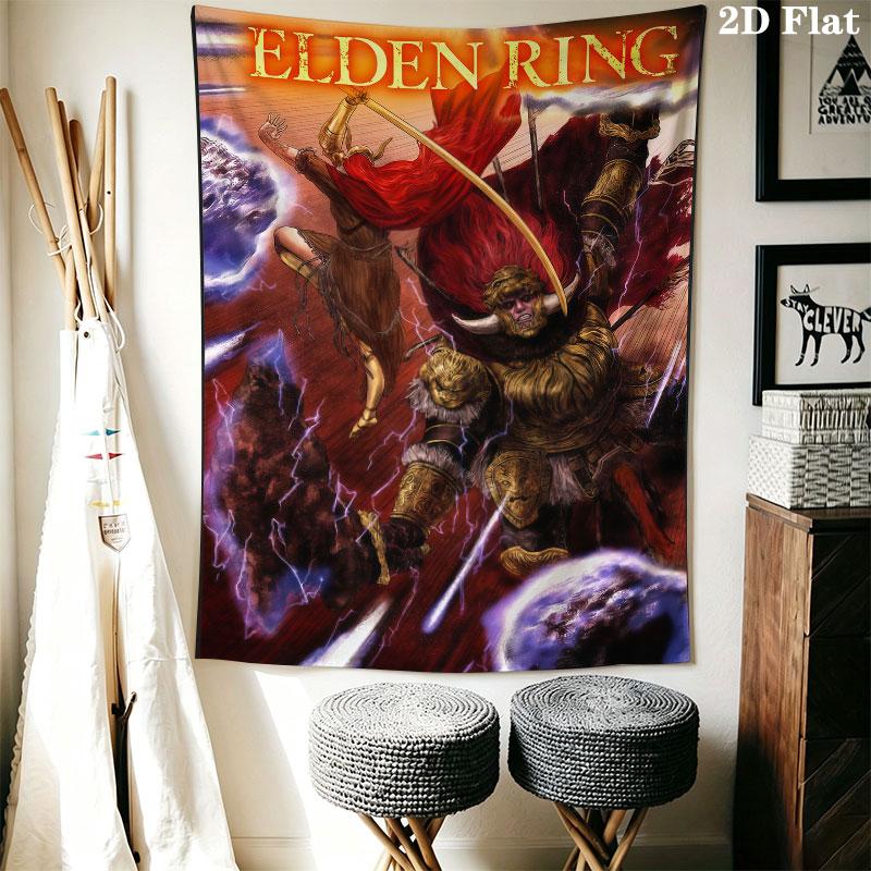 Elden Ring Wall Hanging Printed Fabric Blanket Decorative Tapestries for Bedroom Living Room Home Decor