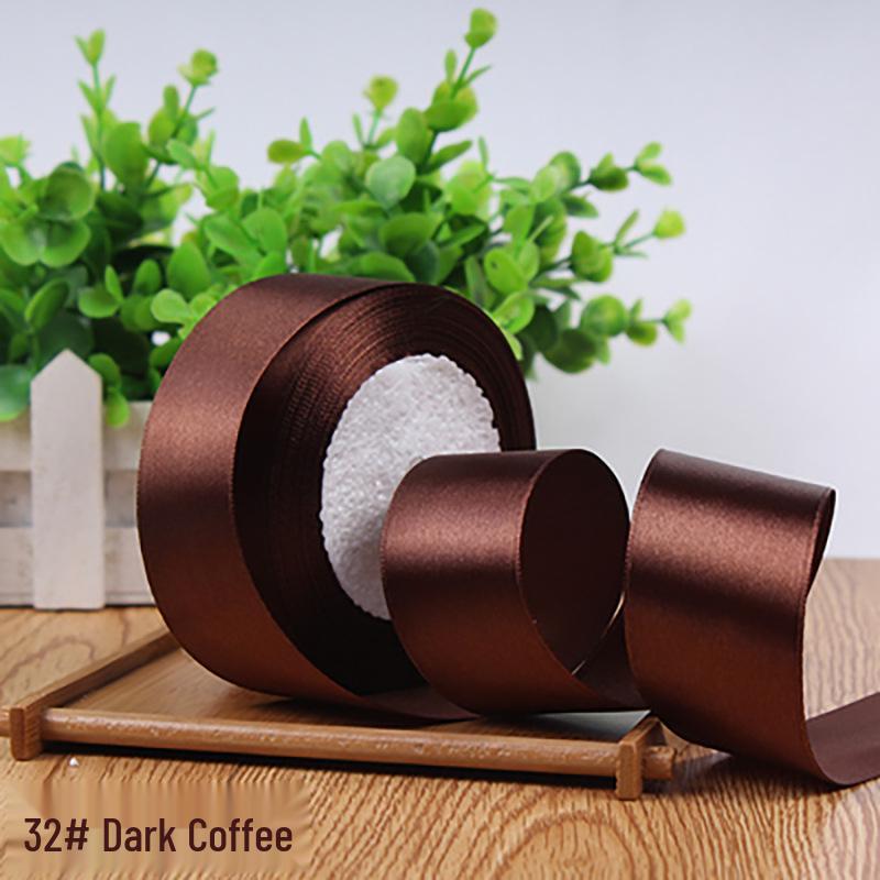 4cm Solid Color Satin Ribbon for Floral Art and Gift Packaging