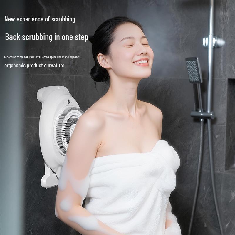 Automatic Wall-Mounted Smart Shower: Portable Electric Shower, Bath Brush, Back Scrubber, and Multi-Functional Body Scrubber