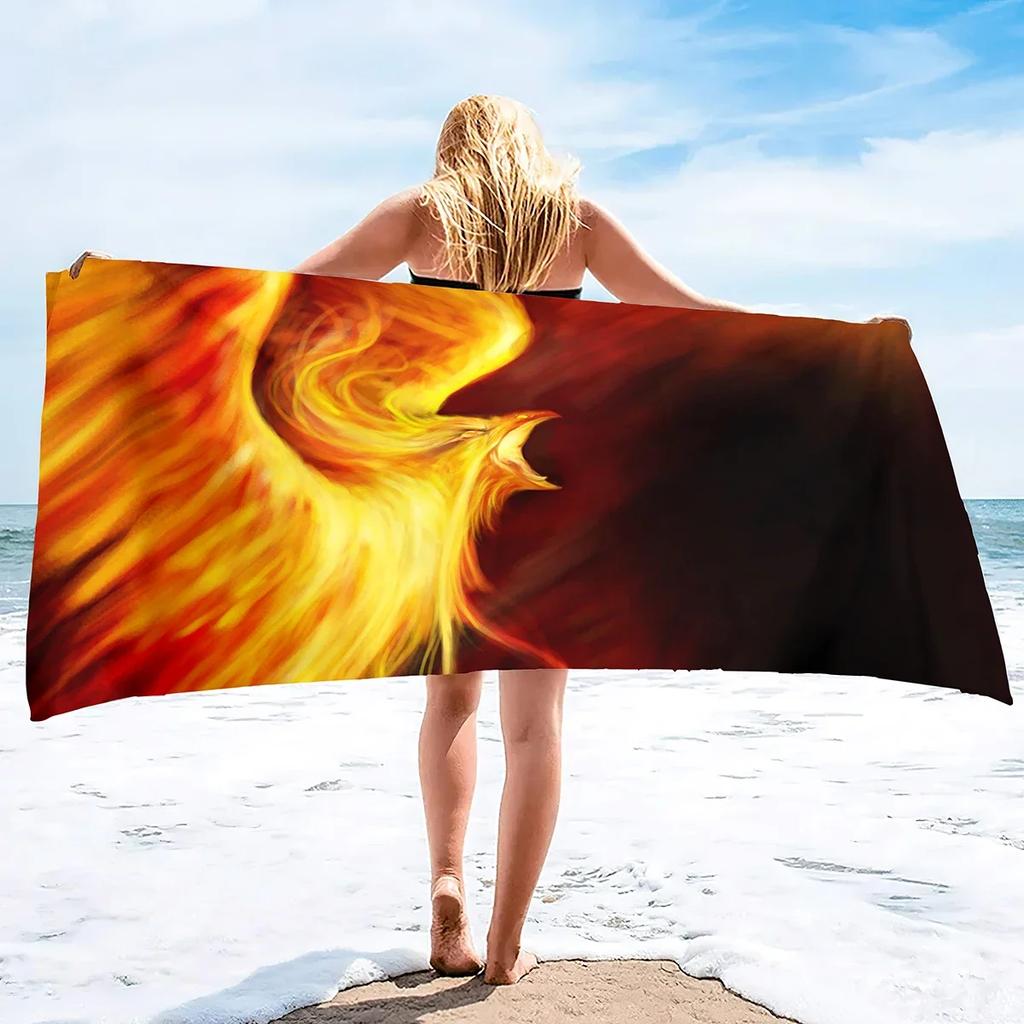 Phoenix Beach Towel Microfiber Quick Dry Sand Free Towel Travel Beach Towels Lightweight Beach Towel Pool Swimming Gym Travel