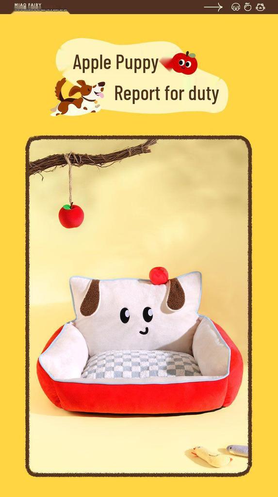 Cozy Four-Season Cat Bed: Semi-Enclosed, Warm, Secure Nest for All Seasons