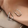 Fashion Geometric Twist Silver Ear Buckle Female Earrings Korean Style Ear Stud Fashion Jewelry