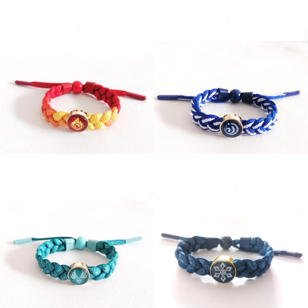 Elemental Luminous Bracelet Genshin Impact Eye Of God Water Wind Jewelry Adjustable Size