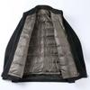Winter Cashmere Jacket Men's Thickened Middle-aged Down Lining Wool Woolen Coat Two-piece Set Lapel Warm Coat