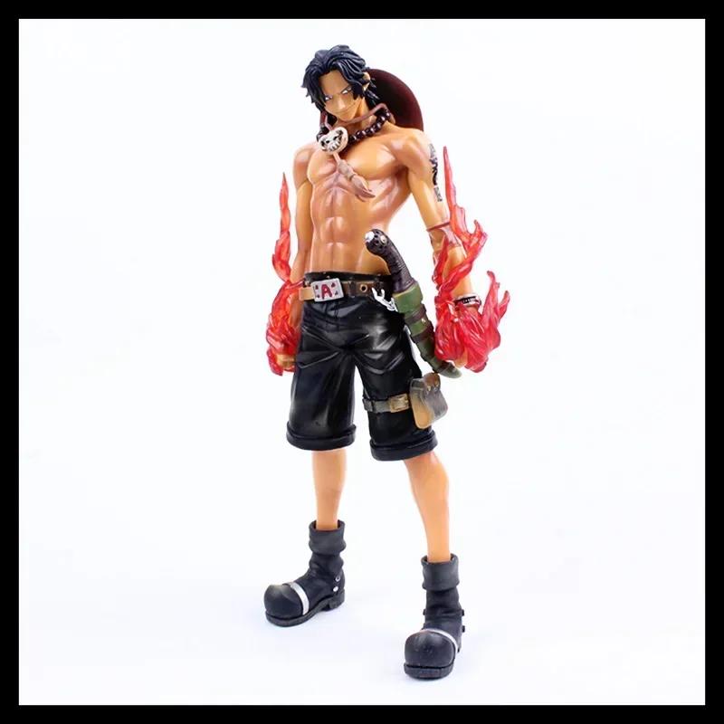 26cm One Piece GK Portgas D Ace Figure Anime Toys Collectible Figurines Model Luffy Brother Figma Ornaments Gifts For Children