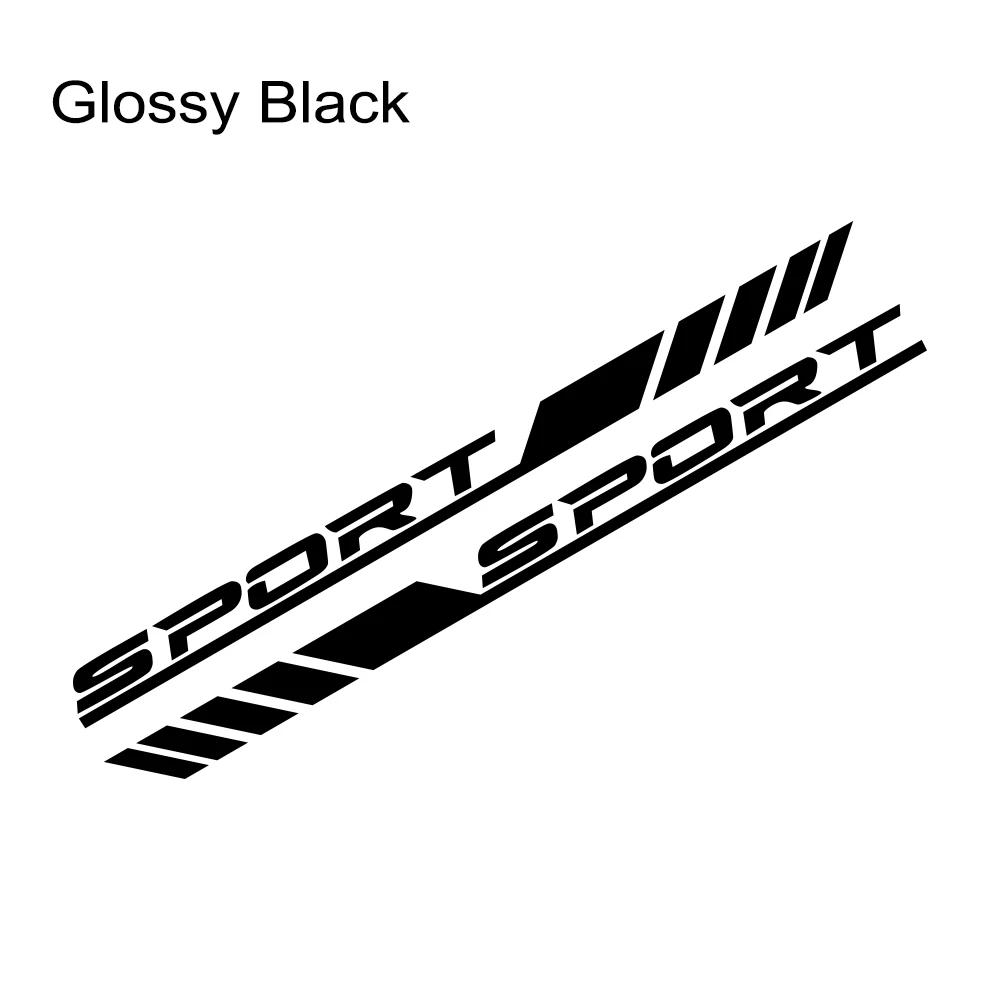 2PCS Car Door Side Skirts Stickers Sport Racing Car Vinyl Decals Waterproof Auto Body Styling Decoration Stickers Accessories