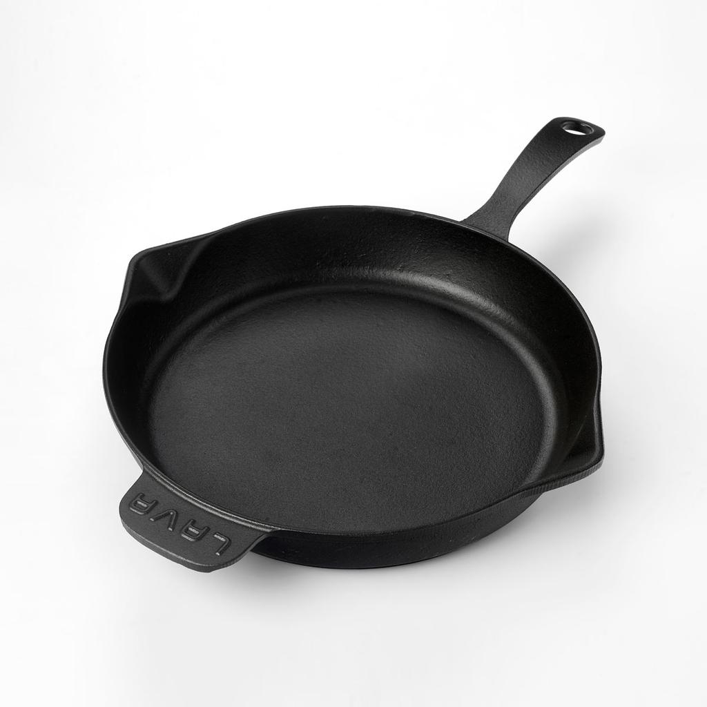 Lava Cast Iron Round Frying Pan. Long-Stem, Dia. Ø 28cm.