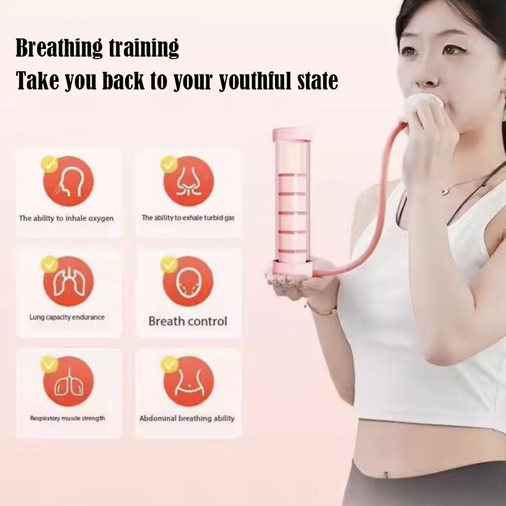 Breathing Exercise Device For Lungs Fitness Workout Muscle Lung Trainer For Adults Home Gym Workout Exerciser I6R3