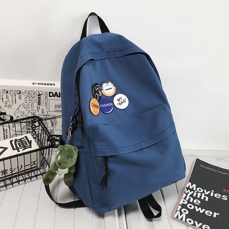 Male and Female Students Schoolbags Primary School Students Solid Color Junior High School Students Backpacks
