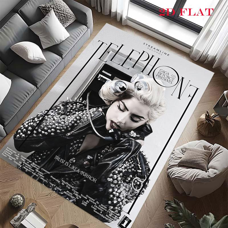 Lady Gaga Bold Carpet Rug for Living Room Bedroom Home Sofa Decoration,Kids play Nonslip Floor Mat