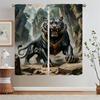 Tiger Descending Map Curtains Living Room Decoration Ready Curtains Cheap Things With Free Shipping for Home Partition Blinds
