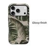 Natural Realistic Palm Leaves Art Graphic Design Modern Print Film Aesthetic Protective Shockproof Bumper Phone Case Cover For iPhone 141516ProMaxPlus