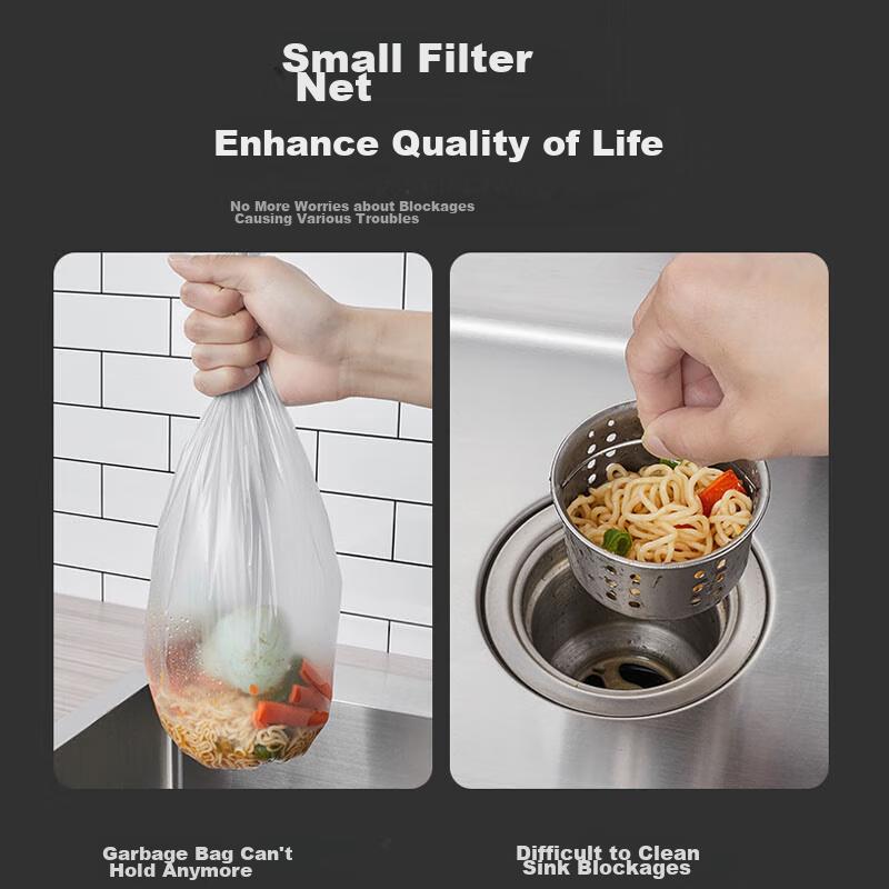 Jingmao Kitchen Sink Strainer, Sink Filter Rack, Dishwashing Basin Drain, Disposable Mesh Screen, Floor Drain Garbage Net Bag