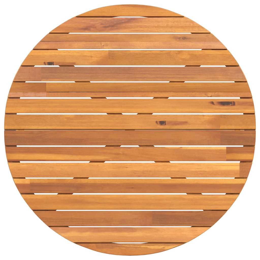 Outdoor Dining Table Round Ø110 X 75 Cm Solid Acacia Wood