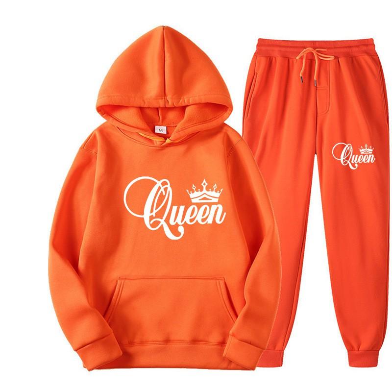 Mens Womens Hooded Sweatshirt Jogger Pants Set Casual Streetwear Outfit Sporty Loose Fit