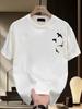 Free Swallow Printed Tshirt Fun Printed Tshirt Fashion Casual Short Sleeve Summer Daily Meat Covering Versatile Top