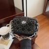 Bolsa casual de formato com senso sênior, macia, durável, fashion, requintada, nova, leve, de luxo, para o dia a dia, transversal, de ombro, bolsa quadrada pequena