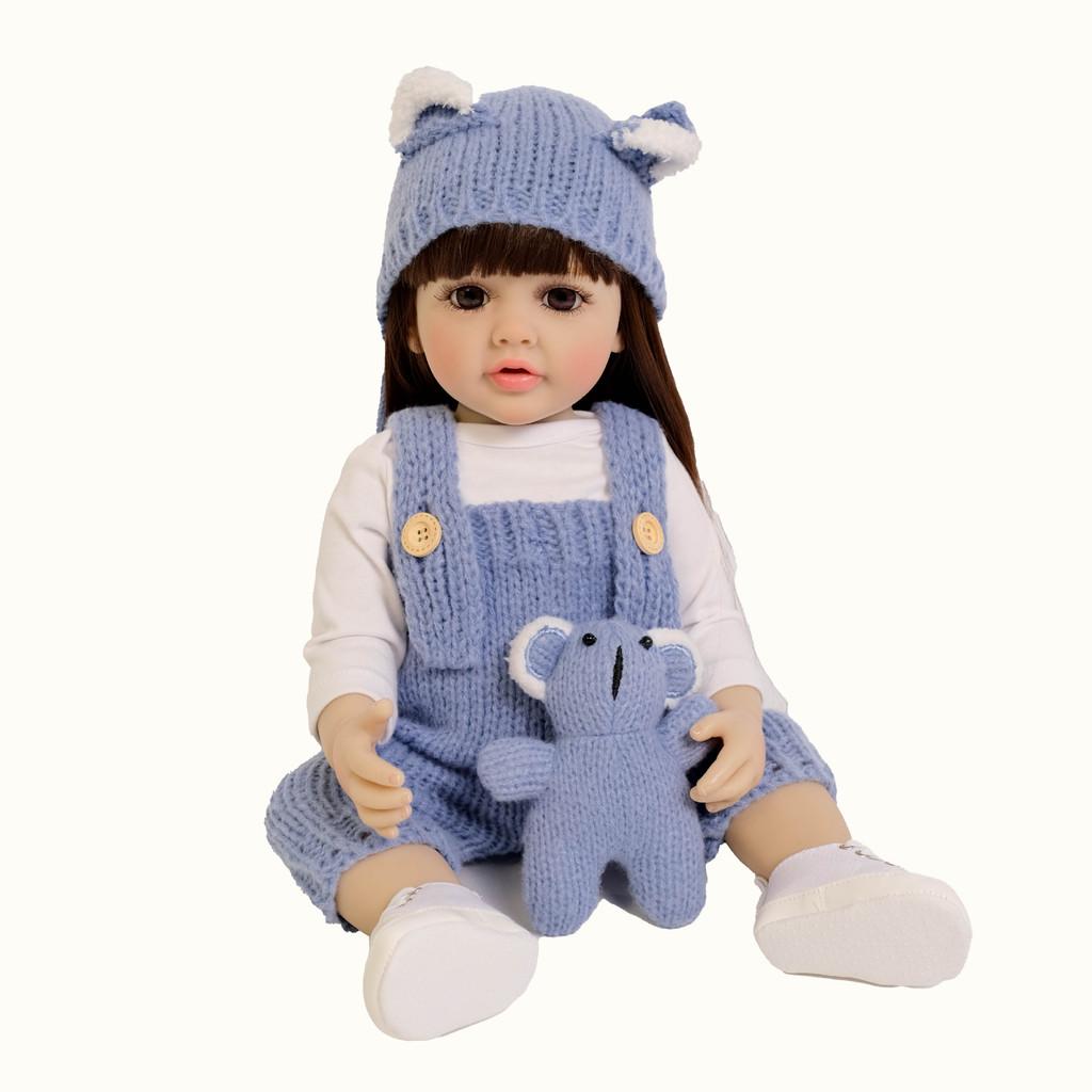 Full Silikon Reborn Babydukke Med Strikkede Luer Og Klesdesign For Samlere Og Gaveentusiaster