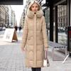 Neue Mode Winter Dick Baumwolle Gepolstert Lang Knie Übermantel für Damen Europäischer und Amerikanischer Stil