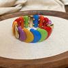 Irregular Chunky Bracelets Bohemian Retro Hand Ring Unique Acrylic Bangles  Women