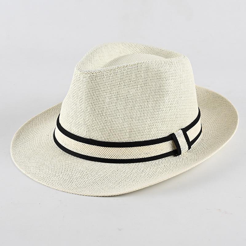 

Солнцезащитная шляпа-козырек Шляпа-цилиндр с плоскими полями и изогнутыми полями Мужская шляпа Летняя шляпа для защиты от солнца Пожилая джазовая шляпа Британская ручная вышивка