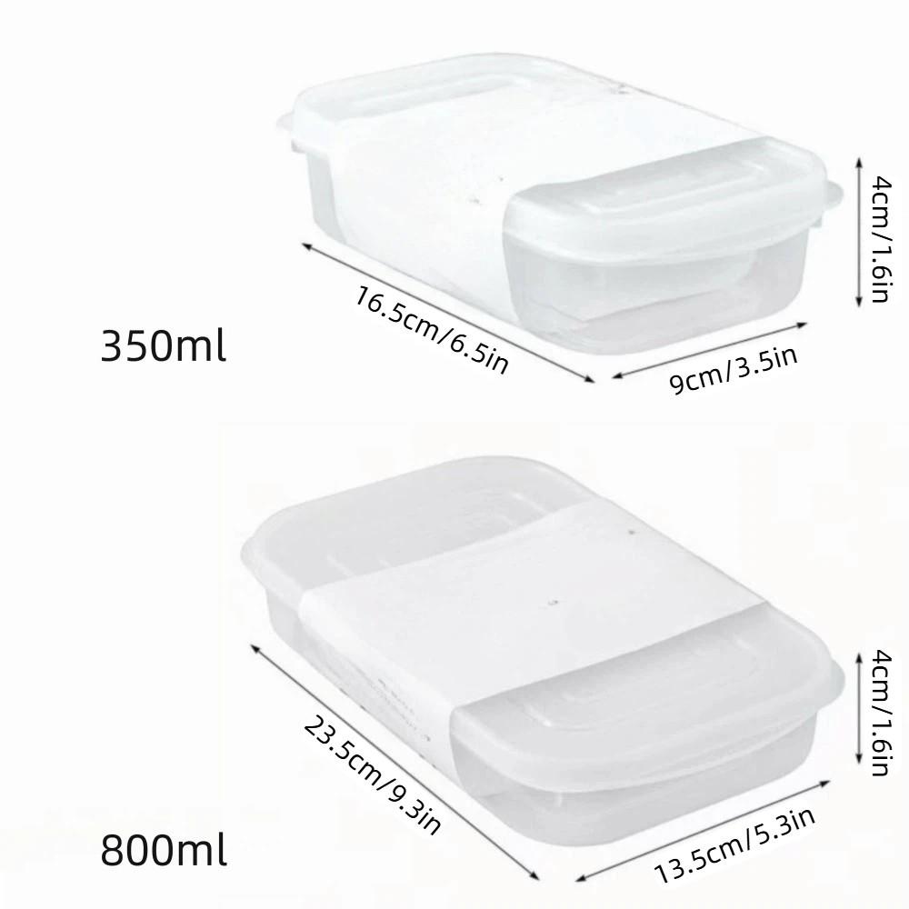 4Pcs Stackable Freezer Fresh-Keeping Box Microwave Safe Food Preservation Box  Meat Storage