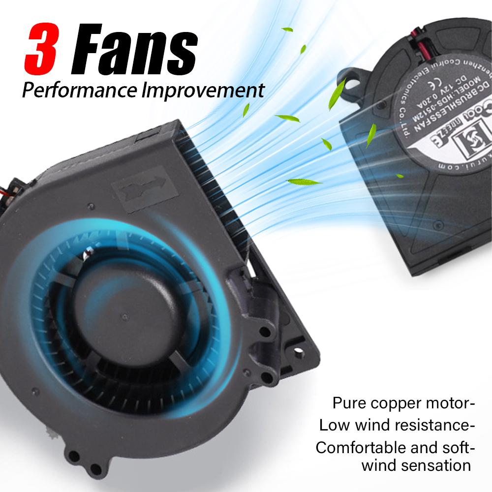 12V Car Ventilation Seat Cushion Massage Refrigeration Seat Cushion Summer Blowing Breathable Cooling Pad 3speed Adjustment