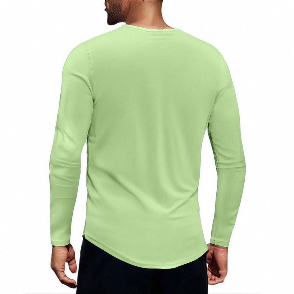 Men's V-neck Long-sleeved Top Is Casual