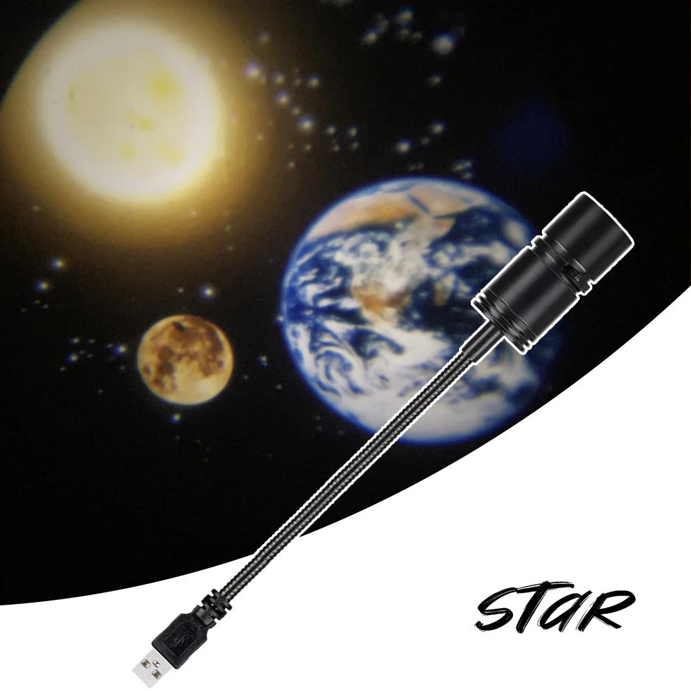 Mini USB Moon Light Projector Led Globe Star Galaxy Lamp Night Lighting for Auto Atmosphere Lighting Car Accessories Interior