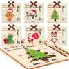 1/6Pcs Christmas Wallet Pendant Snowman Xmas Tree Gift Box Deer Pattern Pendant Striking Atmosphere Party Decoration