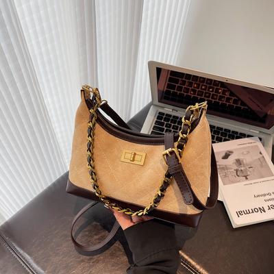 Bolso de hombro tipo bandolera para mujer con cadena de rombos, nuevo y moderno, bolso versátil para el día a día